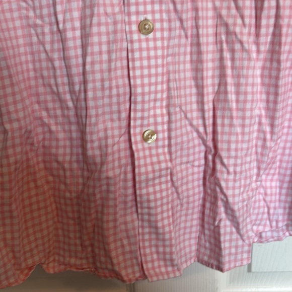 Orvis men’s white and pink gingham long sleeve button down shirt size XL - Picture 4 of 8